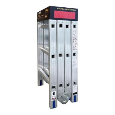 Imagem de Escada de Alumínio Articulada 4x4 com 16 Degraus - Alumasa