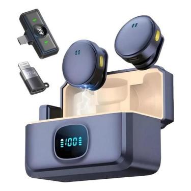 Imagem de Microfone de Lapela Duplo - Sem Fio - Conector USB-C e Lightning - Ant