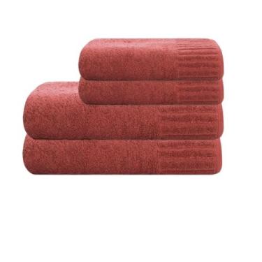 Imagem de Jogo de Toalhas de Banho e Rosto 4 Peças 500g/m² Premium Velour Camesa