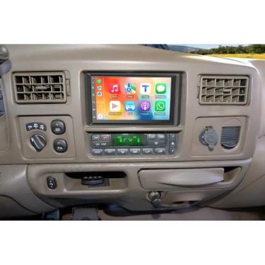 Imagem de Estéreo automotivo duplo Din de 7 polegadas para Ford Excursion 2000-2005, atualização de rádio com câmera de reserva, rádio com tela sensível ao toque para Ford Excursion 2000-2005 com Carplay sem