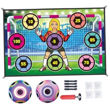 Imagem de simhoa Jogo de futebol de brinquedo, acessórios para festas de Natal e aniversário, ideal para gramado, praia e quintal, Style D