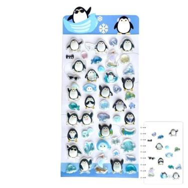 Imagem de Autocolantes 3D Em Relevo,Decoração Engraçada Removível Cartoon | Autocolantes Fofos de Animais 3D para Scrapbook | para Projetos de Arte Meninos Meninas Adultos Festas Aniversario Natal Premios Sala