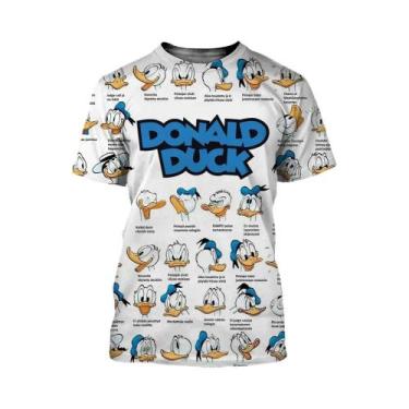 Imagem de Camiseta Gráfica 3D Do Pato Donald Para Homens E Mulheres Verão 2025 M