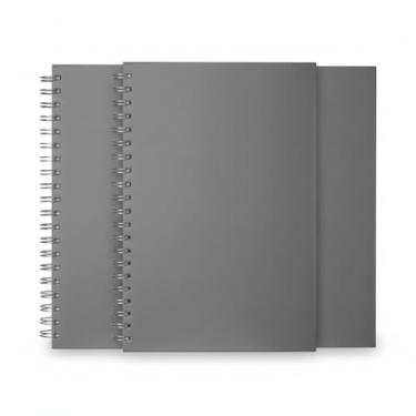 Imagem de Caderno Planner Espiral com Capa Rígida Percalux, 90 Folhas Brancas 95g/m², Calendários 2025-2028 (3, Cinza)