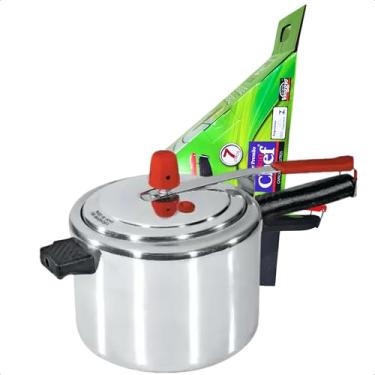 Imagem de Panela de Pressão Polida Aluminio com Valvula de Segurança de Silicone Bon Chef 7 litros