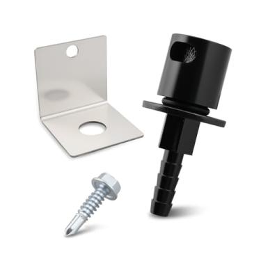 Imagem de Válvula de rolagem de ventilação do tanque de combustível 19-174 com kit de suporte válvula de retenção de rolagem de montagem remota adequada para Holley Sniper EFI Upgrade 5/16 Mangueira Barb (preto