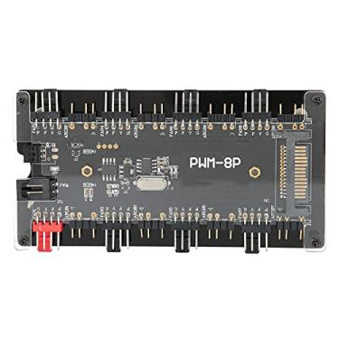 Imagem de Generic Case Fan Hub PWM + ARGB 2 Em 1 Controle Remoto Sem Fio Sincronização Ventiladores de Refrigeração Fonte de Alimentação SATA para Entusiastas de PC ABS + PCB