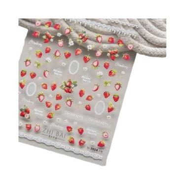 Imagem de Adesivos De Unhas Para Festa De Frutas: Abacaxi, Pitaya, Kiwi, Maçã, M