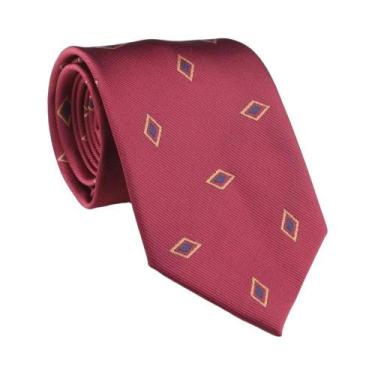 Imagem de Gravata Jacquard Masculina De 8cm Com Estampa Animal Paisley Geométric