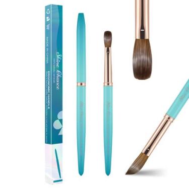 Imagem de Pincel de unhas acrílico Shine Chance Tamanho 08 Kolinsky Sable Cyan