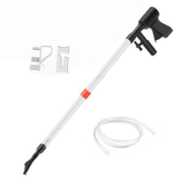 Imagem de SnapTek Limpador de cascalho para aquário, ferramentas de aspirador de pó para aquário com ajuste de fluxo de água, uso para limpeza de aquário e areia de cascalho