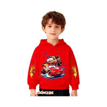 Imagem de Moletom Infantil Quente E Confortável Car McQueen Moda Outono Inverno 
