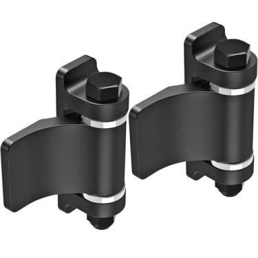 Imagem de Lifeswel Dobradiças resistentes de solda no portão, dobradiças de aço com rolamento espaçador e revestimento de óxido, parafusos removíveis para portas giratórias de metal, calçadas e portões de