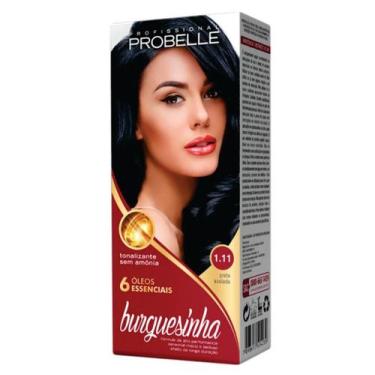 Imagem de TINTURA PROBELLE BURGUESINHA SEM AMÔNIA 1.11 PRETO AZULADO - 100ml