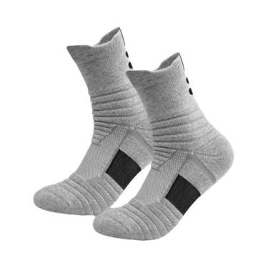 Imagem de Meias De Compressão Para Basquete Masculinas, 6 Pares, Respirável, Sol