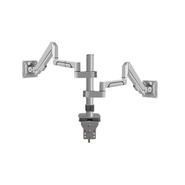 Imagem de BEGWVDJTP Suporte de cantilever de pressão de ar de tela dupla superior e inferior para monitor 24/27/32 polegadas 27GP95R ajuste de pressão de ar (coluna cinza 60 cm)