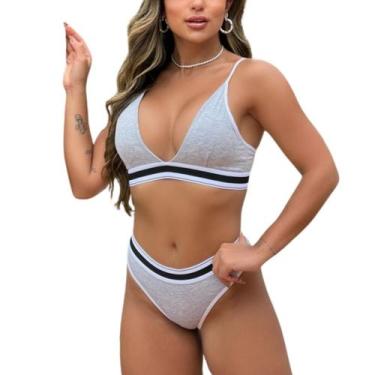 Imagem de Conjunto lingerie algodão premium calcinha top - Mi Amore, Sortida, G