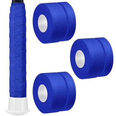 Imagem de Gemscream 6 peças de fita adesiva de lacrosse de 9 m 2,5 cm fita absorvente não pré-cortada para tacos de beisebol de lacrosse (azul escuro)