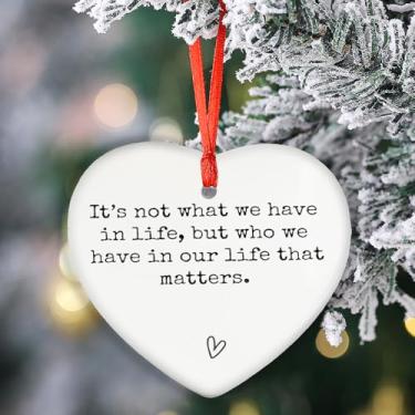 Imagem de Presentes inspiradores para mulheres e homens, presente de aniversário de Natal para amigos, família, irmãs, não é o que temos na vida, mas quem temos em nossa vida que importa enfeite de cristal para