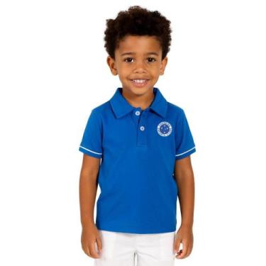 Imagem de Camisa Polo Infantil Cruzeiro Azul Oficial, Azul, Tam 6