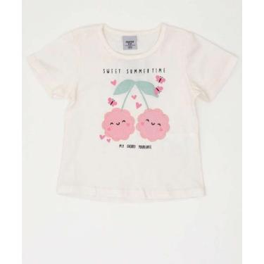 Imagem de Camiseta Infantil Cerejas Manga Curta Marisa Tam 1 a 3-80138, 3, Off w