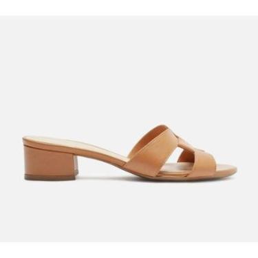 Imagem de TAMANCO MULE FEMININO AREZZO COURO SALTO BLOCO A031990246-Feminino