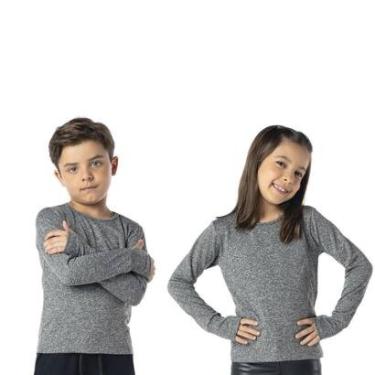 Imagem de Blusa Térmica Unissex Infantil Inverno Básica Lisa-Unissex