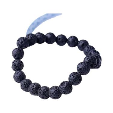 Imagem de Pulseira Vintage De Pedras Naturais Com Contas De Lava, Olho De Tigre,