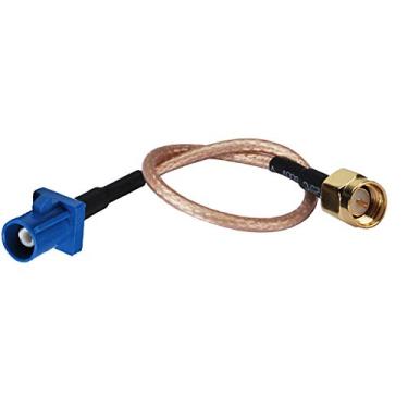 Imagem de Conector RF Fakra C para SMA macho cabo coaxial flexível Rg316 30 cm para antena GPS
