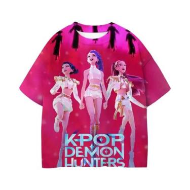 Imagem de Camiseta Casual 3D De Caçadores De Demônios Para Crianças, Meninos E M