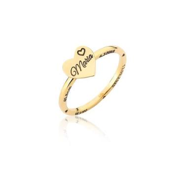 Imagem de Anel de ouro filho hora data peso nascimento bebê 10k - MAEHLER Arte E