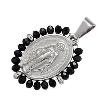 Imagem de Colar Com Pingente De Nossa Senhora Arco-Íris Dourado Para Mulheres, G