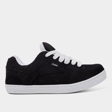 Imagem de Tênis Qix Am Suede Masculino, Preto, Branco, 41