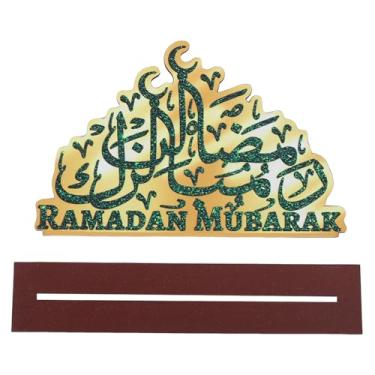 Imagem de Decorações Ramadan Mubarak, decoração de mesa Eid Mubarak, placas Happy Ramadan Kareem, suprimentos de festa de mesa Al-Fitr para cozinha doméstica
