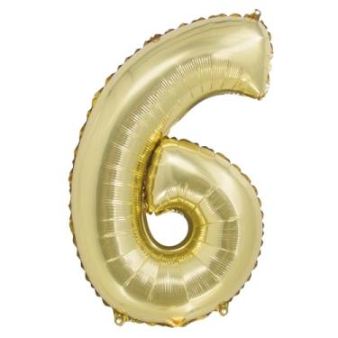 Imagem de BALAO METALIZADO C/CANUDO 16" OURO BRANCO NUMERO 6