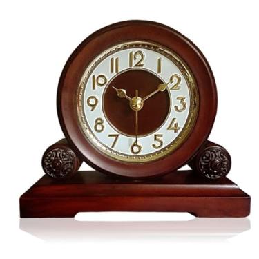Imagem de Relógio de mesa moderno estilo europeu retro casa cabeceira quarto relógio silencioso sala de estar relógio de mesa relógio de mesa relógio de mesa