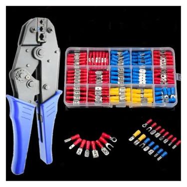 Imagem de 102/140/280/300/480/720 peças Conjunto de terminais de pressão a frio sortidos com alicate (280 peças e HS-30J)