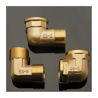 Imagem de 1/20.3 cm 1/10.2 cm 3/20.3 cm 1/5.1 cm 3/10.2 cm 2.5 cm fêmea x rosca macho 90 graus latão cotovelo encaixe conector acoplador para água combustível cobre adaptador (G1I2 F para G3I4 F)