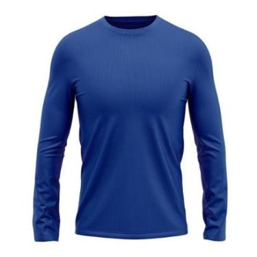 Imagem de Camiseta Masculina Manga Longa Dry Proteção Solar UV Segunda Pele Treino-Masculino