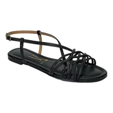 Imagem de Sandália Vizzano Rasteira Trançada 6235.1720 Preto-Feminino