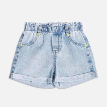 Imagem de Shorts Jeans infantil Menina Estonado Claro Momi-Feminino