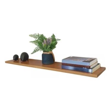 Imagem de Prateleira de Parede MDF Freijó 90x15cm 15mm com Suporte Invisível – Prateleira Madeira para Sala e Quarto(2 PRATELEIRAS)