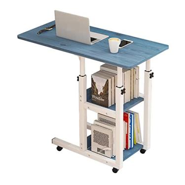 Imagem de Mesa de mesa de computador, mesa de cabeceira de escritório, mesa de cabeceira móvel, mesa de elevação para quarto, mesa doméstica, mesa preguiçosa, mesa de cama, mesa pequena