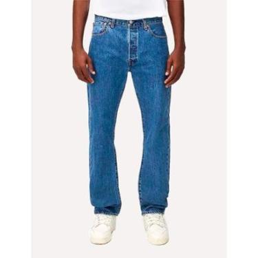 Imagem de Calça Jeans Levis Masculina 501 Original Azul Médio-Masculino