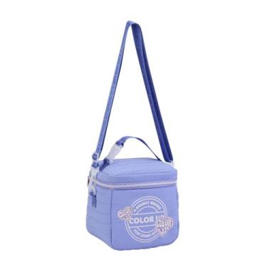 Imagem de Lancheira Térmica Color Up Meninas Juvenil Escolar Glitter Cor:Lilás -