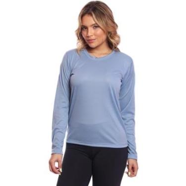 Imagem de Camisa Feminina Camiseta Térmica Proteção Solar Uv .-Feminino