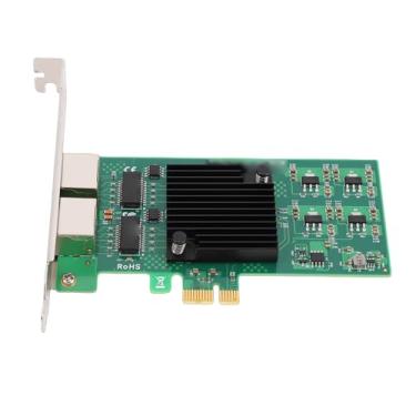 Imagem de Jectse Placa de Rede Gigabit Ethernet, Porta Dupla PCI Express X1 RJ45 Adequada para Chipset 82574L Com Revestimento Dourado, para Quadros Jumbo de 10 Mbps 100 Mbps 1000 PXE DPDK