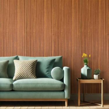 Imagem de Papel de Parede Madeira Ripado Mármore Adesivo Lavável 5m 10m 15m 20m AutoColante Sala Quarto Móveis(Madeira Cumarú,10 Metros (2 rolos))