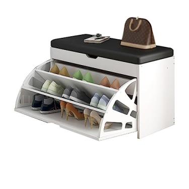 Imagem de Suporte de sapato, suporte de sapato, suporte de banco de sapatos de entrada, banco de armazenamento de decoração de casa, banco de sapateira para quarto, troca de sapatos