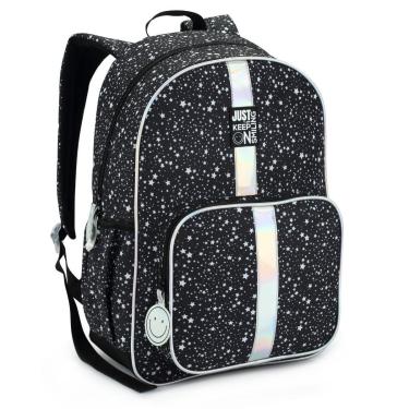 Imagem de Mochila Costas Escolar Juvenil Menina Just Reforçada Grande Denlex-Feminino